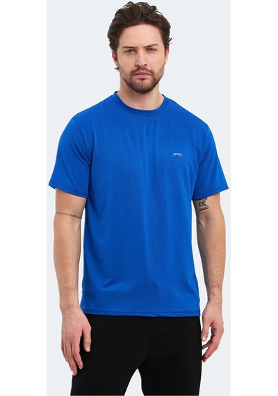 Slazenger OSWIN IN Erkek  Saks Mavi Tişört