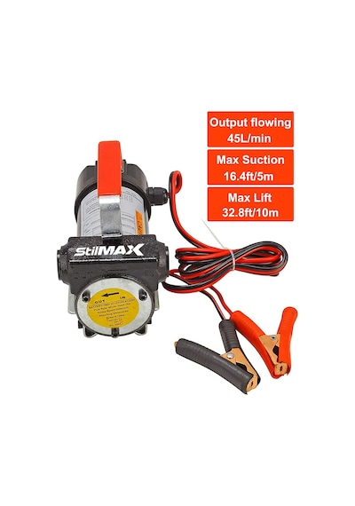 Stilmax 12V Kendinden Emişli Yakıt Sıvı Yağ Mazot Aktarma Transfer Pompa