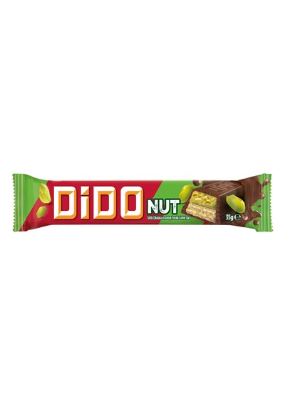 Dido Nut Antep Fıstıklı - Sütlü Çikolata Kaplı Gofret - 35 Gram - 24 Adet