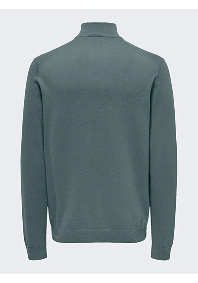 Only & Sons Onsalex Reg 12 Half Zıp Knıt Erkek Yeşil Kazak - 22022523