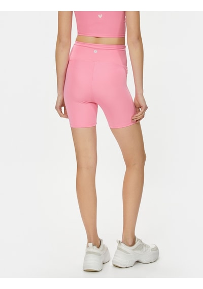 Koton Biker Tayt Spor Yüksek Bel Dikiş Detaylı Slim Fit Pembe 4sak40173nk 4SAK40173NK286