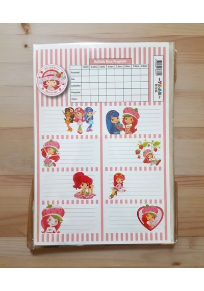 3 Sayfa Toplam 24 Adet Defter Kitap İsim Etiketi İsimlik 6