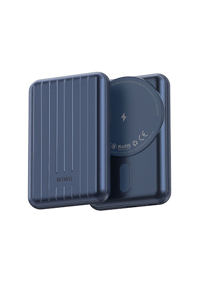 Wiwu PP02 15W 5000mAh Taşınabilir Wireless Şarj ve PD Hızlı Şarj Özellikli Powerbank Mavi