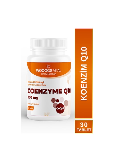 Wooggs Vital Koenzim Q10 200 Mg Takviye Edici Gıda 30 Tablet