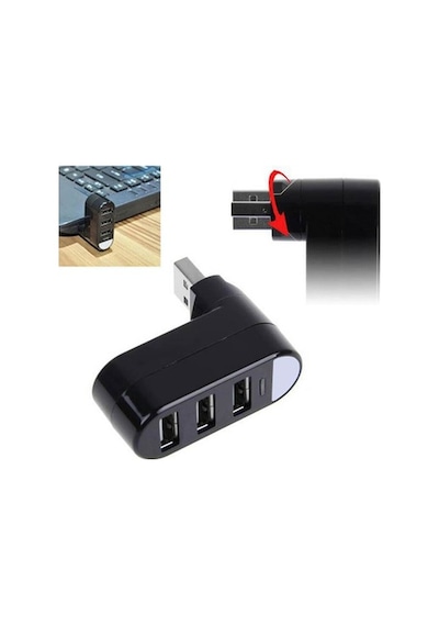 3 Port 180 Dirsek Usb Hub Çoğaltıcı Çoklayıcı Usb 2.0 Çoklama (533631937)