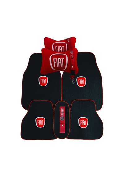 Fiat Uyumlu Araç Oto Halı Paspas / Fiat Kırmızı Araç Boyun Yastık