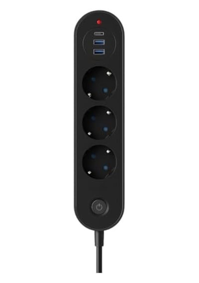 3 Lü Priz 2 Usb-a + 1 Usb-c Termal Akım Korumalı, 2500w Güç, Aç/kapa Anahtarlı, Isıya Dayanıklı