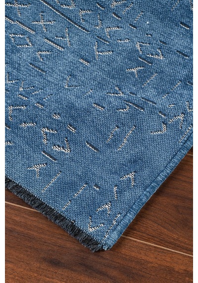 Modern Desenli Dekoratif Yıkanabilir Şönil Dokuma Saçaklı Kaymaz Taban Salon Mutfak Halı Kilim Lacivert Modern Desenli Dekoratif Yıkanabilir Şönil Dokuma Saçaklı Kaymaz Taban Salon Mutfak Halı Kilim Lacivert
