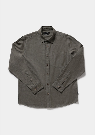Colin's Colins Regular Fit Shirt Neck Düz Erkek Yeşil Uzun Kol Gömlek Cl1077547 Q1.v1 Grn
