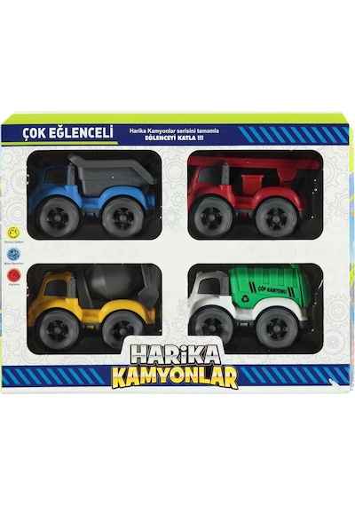 Kutulu 4'lü Kırılmaz Harika  Kamyonlar