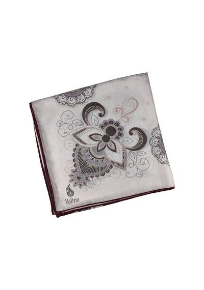 Mim Eşarp Mısırlı Eşarpları Mısırlı Eşarp Alize Krep Etnik Desenli Eşarp 140x140 Cm Krem - Kahve