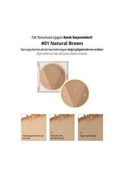 Doğal Görünüm Sunan 3 Lü Kontür Kiti Perıpera V Shading 001 Natural Brown Diğer