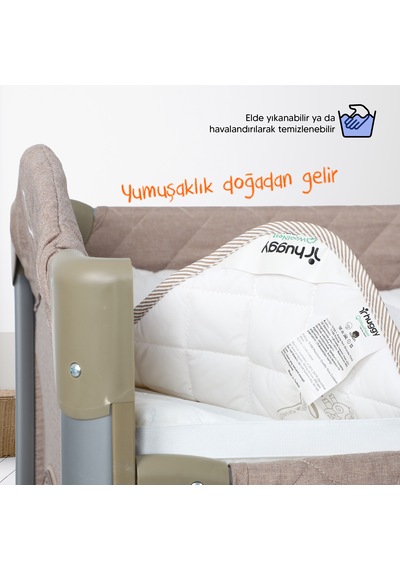 Huggy %100 Yeni Zelenda Kuzu Yünü 70x110 Yatak Pedi