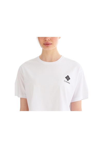 Columbia Csc W Framed Halftone Logo Ss Tee Cs0317-100 Beyaz