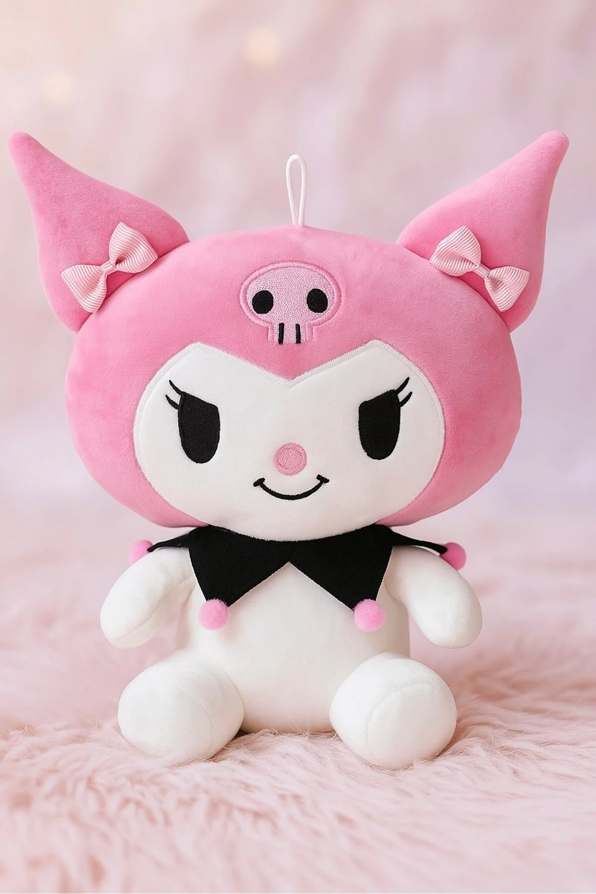 Kuromi Peluş Oyuncak 40cm - Koleksiyonluk & Sevimli Açık Pembe