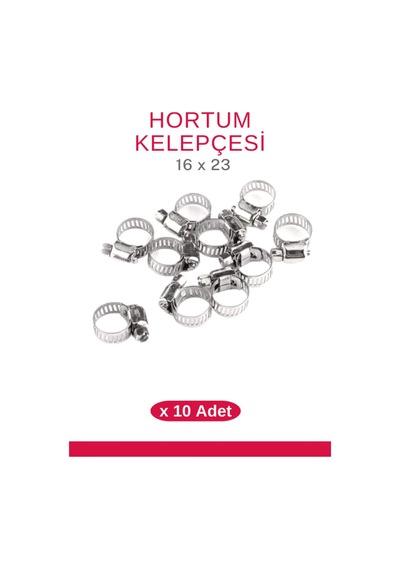 Ayarlı Hortum Kelepçesi 16x23 10 Adet Diğer