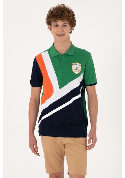 U.S. Polo Assn. Erkek Regular Fit Polo Yaka Yeşil Tişört 50300164-VR054