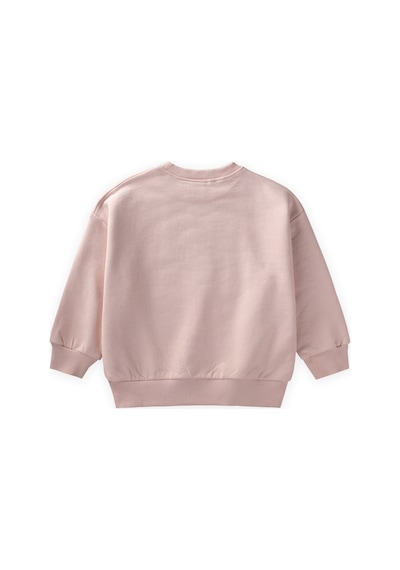 Pullu Ay Yıldız Nakışlı Sweatshirt 2-8 Yaş Pudra Pembe Pudra