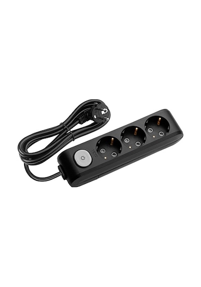 Viko-90137305 Multi Let Siyah Üçlü Priz Anahtarlı Çocuk Korumalı 5 Metre 1