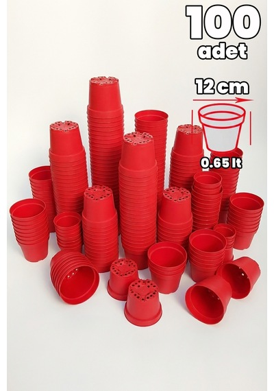 Üretim Saksısı 12 Cm Çap 100 Adet Bol Delikli