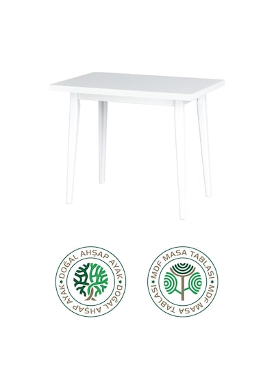 Vilinze Avanos Beyaz Mdf Sabit Mutfak Masası - 60x90 Cm