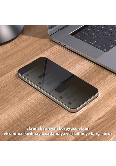 Ally İphone 13 Mini 3d Full Privacy Gizlilik Cam Ekran Koruyucu Anti-spy- 5775