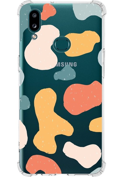 Samsung Galaxy A10s Uyumlu Köşe Korumalı Antişok Kapak Grunge Tasarımlı Şeffaf Kılıf