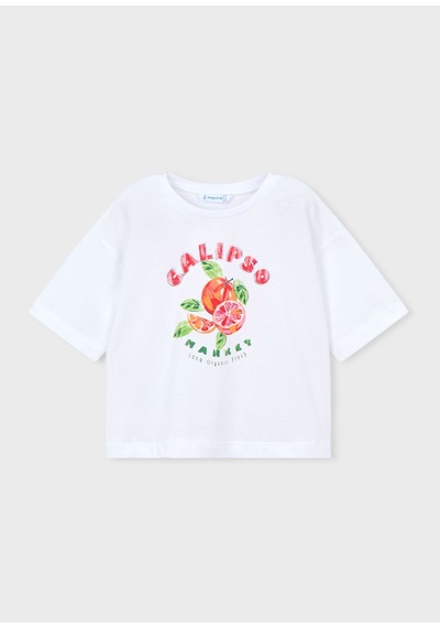 Mayoral Kız Çocuk Oversize Baskılı Tshirt Beyaz Mayoral Kız Çocuk Oversize Baskılı Tshirt Beyaz