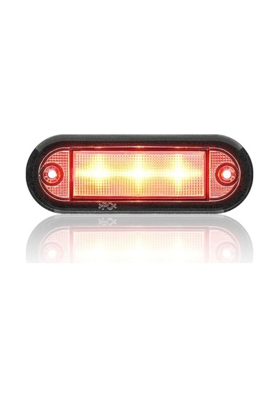 Sanel 12v Basamak Aydınlatma Lambası Kırmızı 6 Ledli 85 30 Mm
