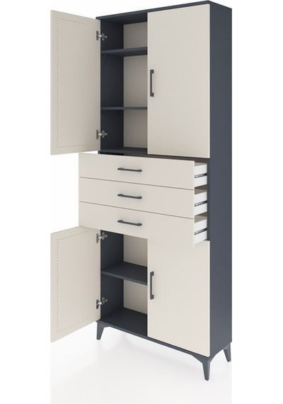 Arges Dolap 4 Raflı 3 Çekmeceli 4 Kapaklı 88x30x221 Antrasit-... Antrasit Arges Dolap 4 Raflı 3 Çekmeceli 4 Kapaklı 88x30x221 Antrasit-... Antrasit