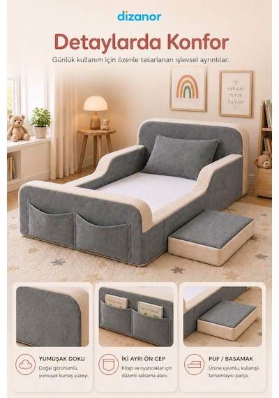 Dizanor Siyah Renk 140 X 200 Ölçü Maxi Nest Montessori Çocuk Karyola Yatak Seti Dizanor Siyah Renk 140 X 200 Ölçü Maxi Nest Montessori Çocuk Karyola Yatak Seti