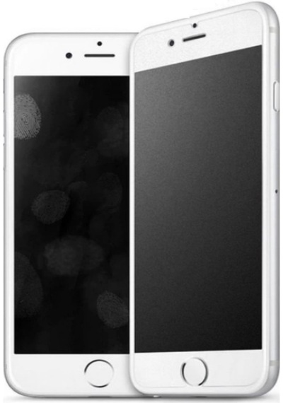 Apple İphone 6s Mat Hayalet Ekran Gizli Privacy Tam Kaplayan Kırılmaz Cam Seramik Ekran Koruyucu Beyaz