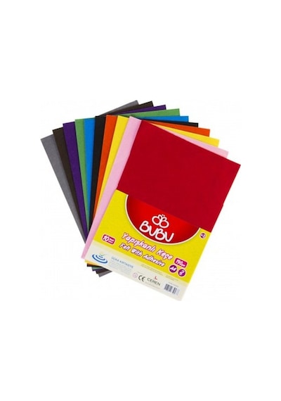 Bubu Yapışkanlı Keçe A4 10 Renk