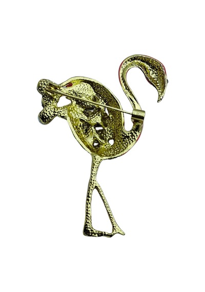 Zarif Flamingo Broş Çok Renkli