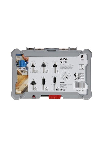 Bosch Freze Ucu Seti 6 Parça Karışık 6 MM Şaft (Pro) Biçimlendirme ve Kenar Pahlama - 2607017468