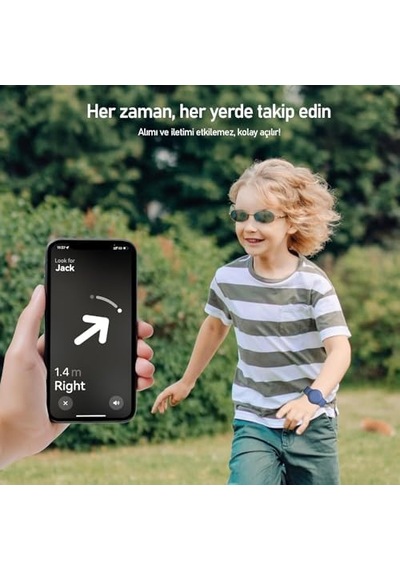 Tagsafe Çocuk Bileklik Silikon Airtag Uyumlu Kılıf Saat Hafif Su Geçirmez Mavi
