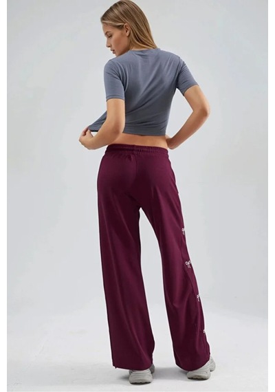 Fiolin Soft Touch Modal Dokulu Fiyonk Detaylı Pantolon Bordo