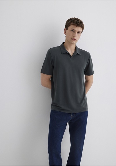 Mavi - Yeşil Polo Tişört 0613008-85370 Yeşil