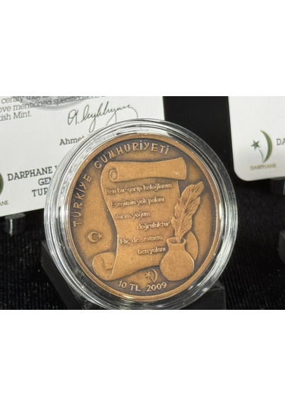 Darphane Keloğlan 2009 Hatıra Bronz Para Açık - Koyu Takım Sertifikalı Çil