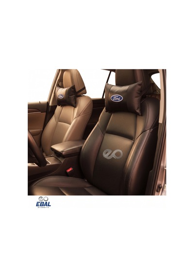 Ford Logolu Oto Koltuk Boyun Yastığı 2 Parça Tüm Modeller İçin Uygundur Siyah