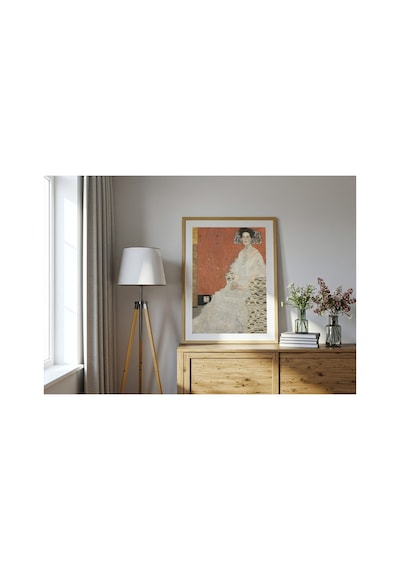 Klimt Fritza Riedler'in Portresi Çerçevesiz Poster 30x42 Cm A3 Tablo Art Nouveau Duvar Dekoru