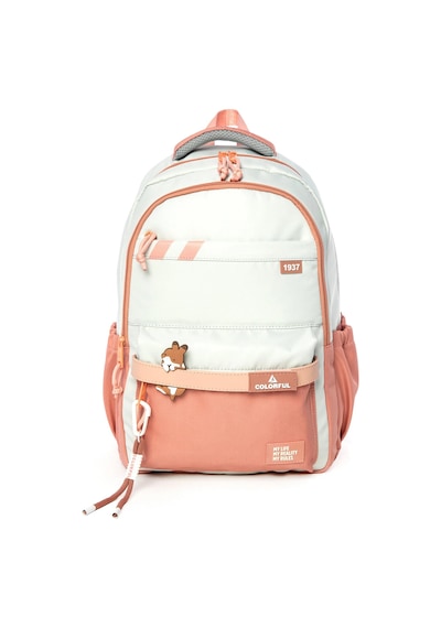 Unisex Ortaokul Lise Okul Sırt Çantası 16 İnç Laptop Bölmeli Soft Kumaş Hafif Pembe