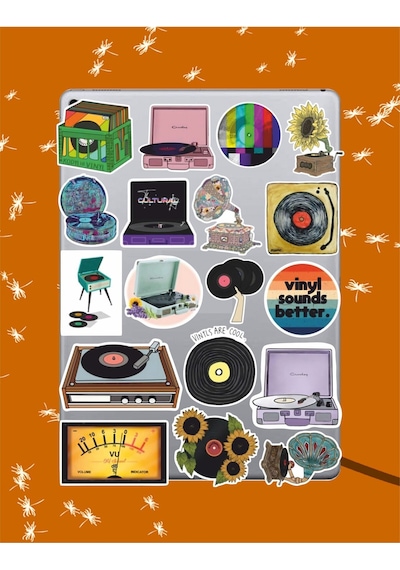 Pikap Plak Sticker Seti Laptop Ajanda Pc Tablet Telefon Defter Etiket Bullet Journal Diğer