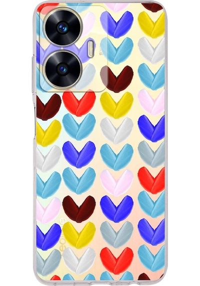 Realme C55 İle Uyumlu Water Color 1 Kamera Korumalı Şeffaf Kılıf Şeffaf