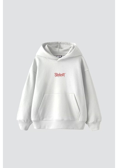 Startmore Slipknot Sırt Baskılı Beyaz Oversize Unisex Beyaz