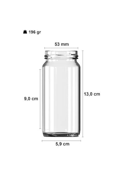 244 Ml Kavanoz Metal Gold Konserve Kapaklı 244 Cc Şeffaf Uzun Cam Kavanoz 2 Adet Diğer