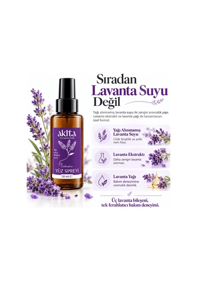 Akita Lavanta Yüz Spreyi 50ml