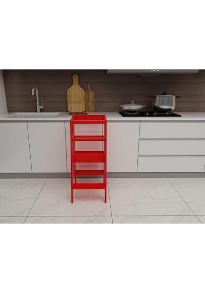 Öğrenme Kulesi Çocuk Merdiveni - 18mm Mdf Çok Renkli