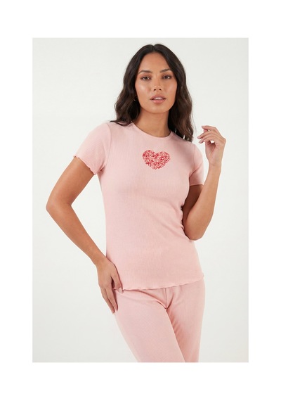 Lela Bayan Pijama Takımı 65770823 Koyu Pudra