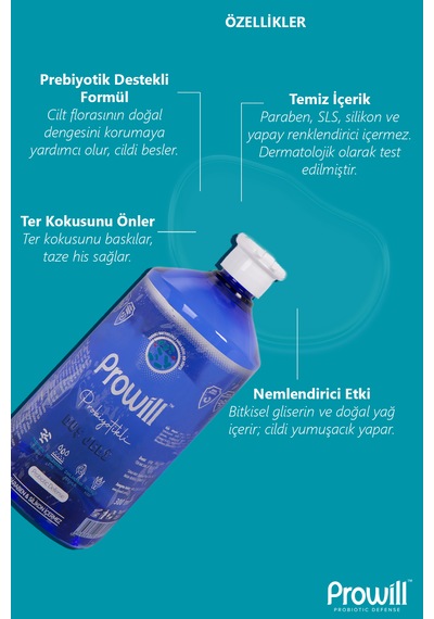 Prowill Okaliptus Probiyotikli Duş Jeli 1 L